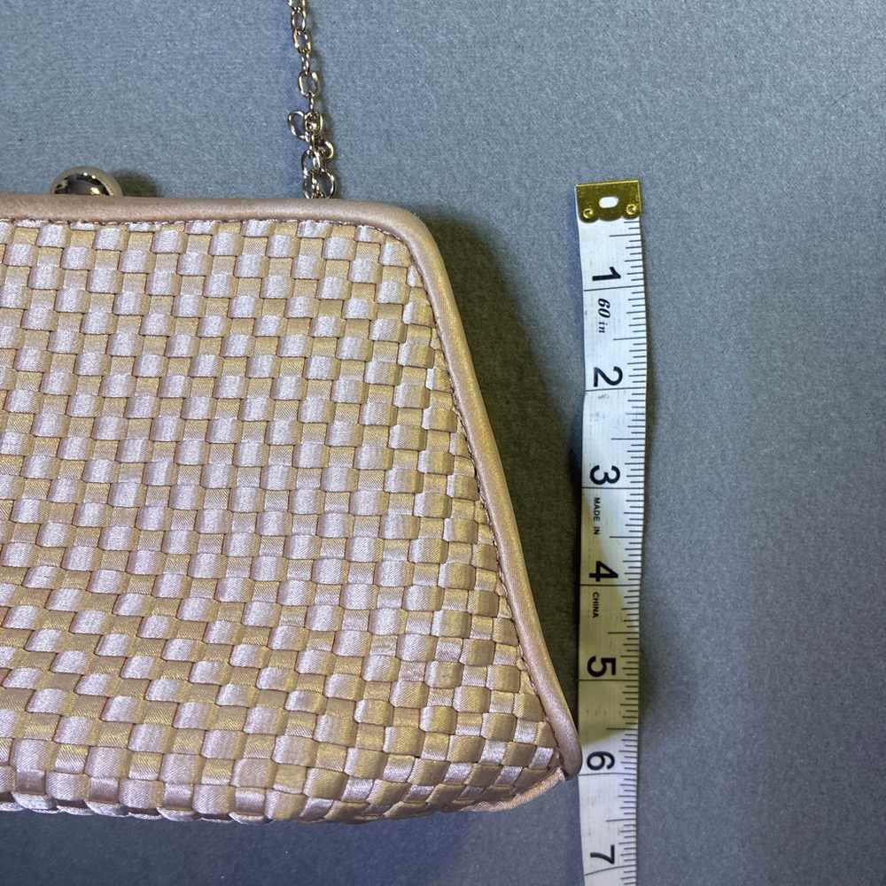 Satin Clutch Bag with Chain - Picture 5 of 8